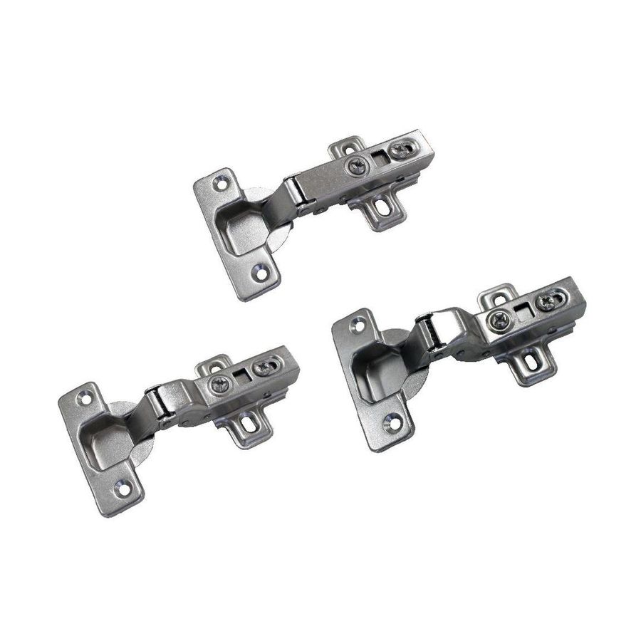 Dobradiças comuns avulsas como demonstração de produto com fundo branco