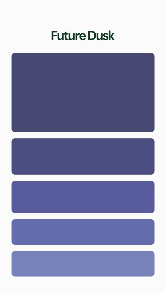 imagem com paleta de alguns tons de future dusk